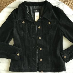 NWT For Joseph Black Suede Jacket Size M